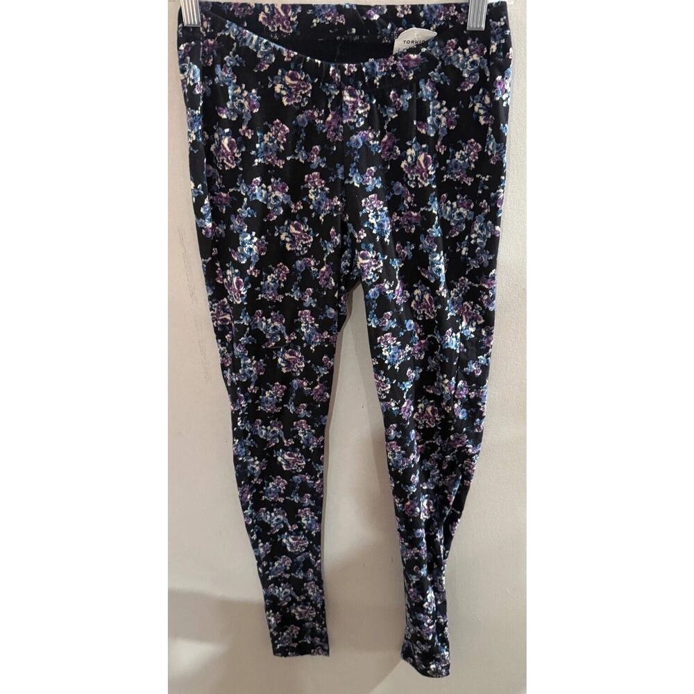 Torrid Legging Womens 00 Multi Floral Cotton Stretch Elastic Waist Ankle Skinny